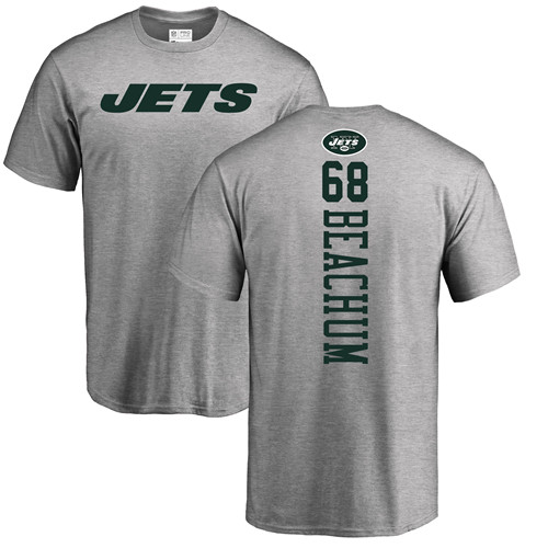 New York Jets Men Ash Kelvin Beachum Backer NFL Football #68 T Shirt->youth nfl jersey->Youth Jersey